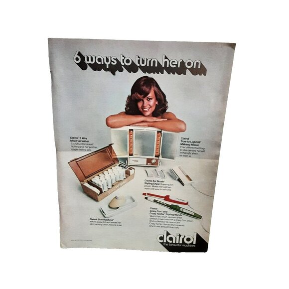 1974 Clairol Beautiful Machines Turn Her On Print Ad vintage 70s - Picture 1 of 1
